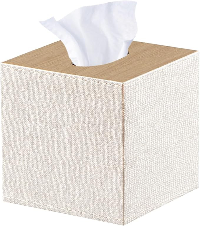 PU Leather Tissue Box Cover Square,Upgrade 99% Compatible Large Size,Cube Tissue Box Holder for N... | Amazon (US)