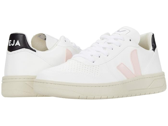 VEJA V-10 (White/Petale/Black) Women's Shoes | Zappos