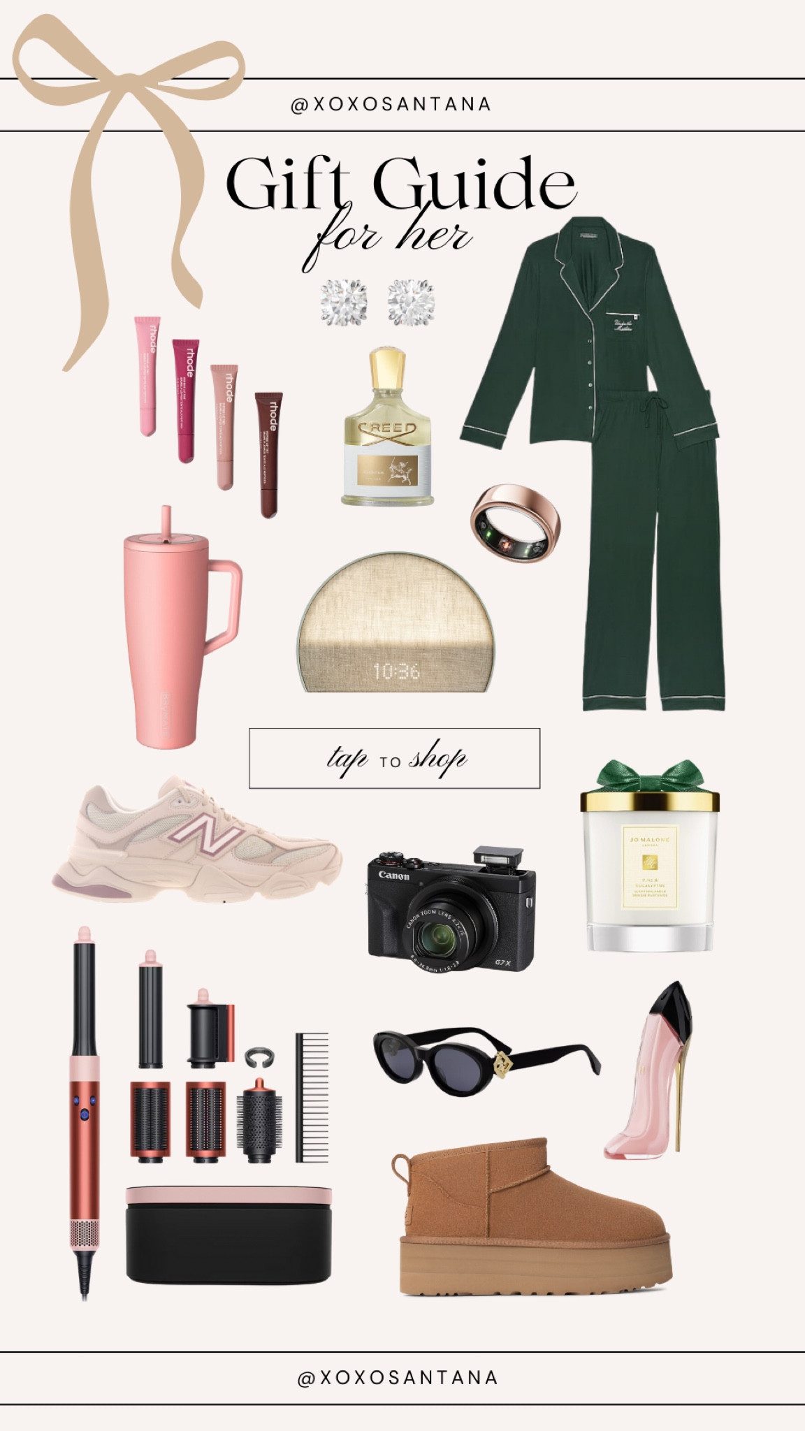 Gift guide for her 🎀 these are the top sellers and gifts I highly recommend! I have all of these and would repurchase 🫶🏼 the PJ’s are also so comfy and under $70. 

#LTKHoliday #LTKSeasonal #LTKGiftGuide