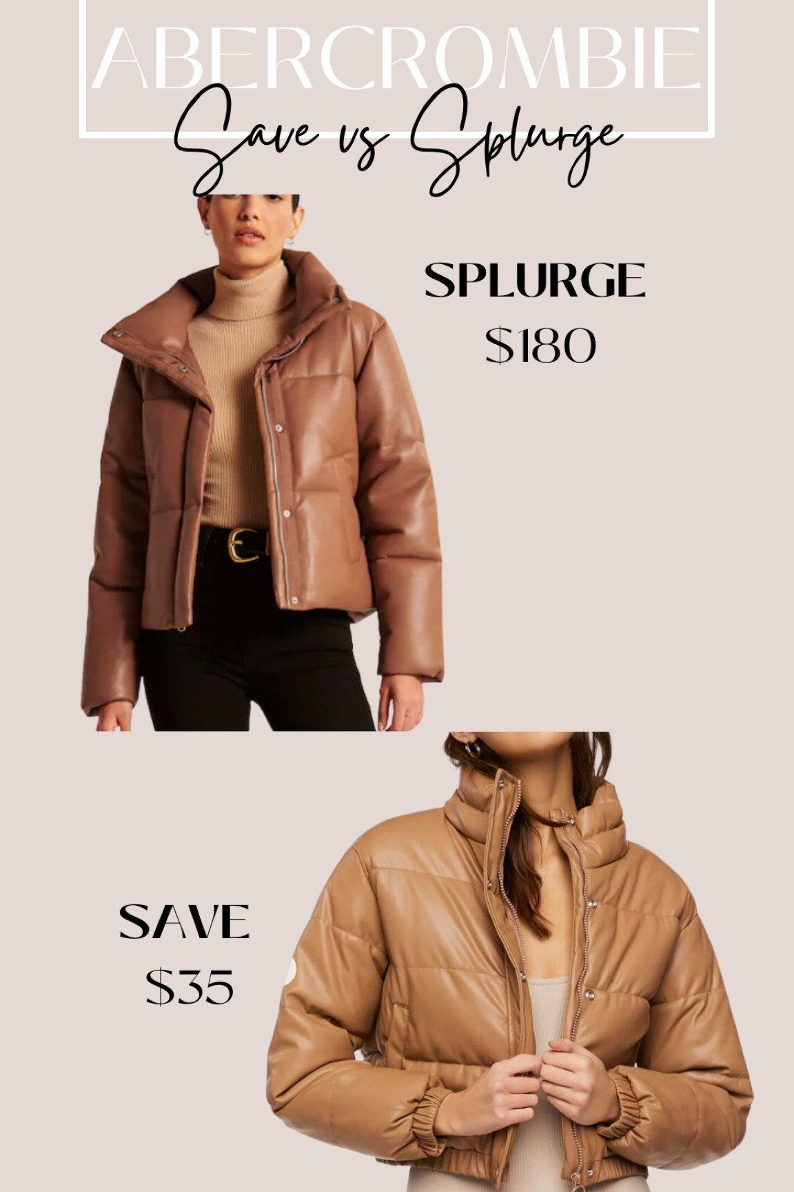 Abercrombie save vs splurge !

#LTKstyletip #LTKGiftGuide #LTKsalealert