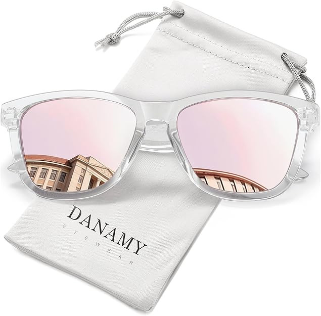DANAMY Sunglasses Womens Polarized Sunglasses for Women Trendy Designer Mirrored UV400 Protection... | Amazon (US)