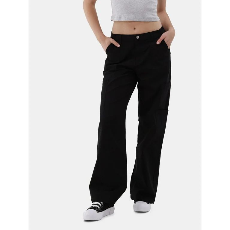 No Boundaries Wide Leg Cargo Pants, 32” Inseam, Women’s | Walmart (US)