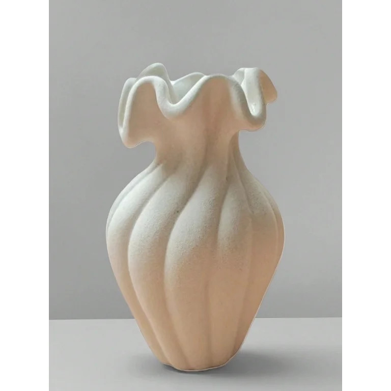Large French Vintage Ceramic Vase, White Statement Piece for Living Room | Walmart (US)