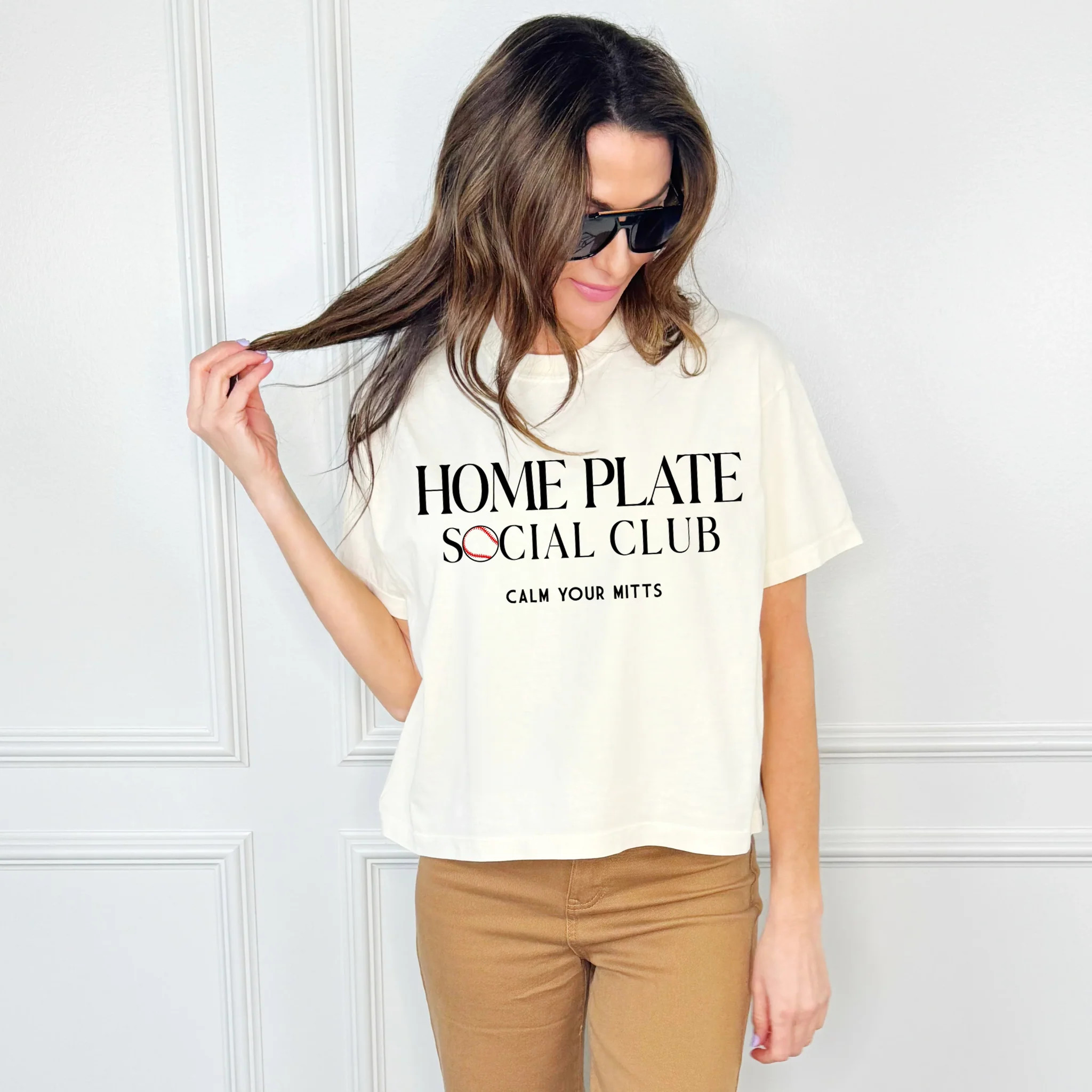 Home Plate Social Club Cropped Tee | Poppy & Pine