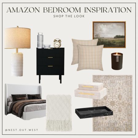 Amazon bedroom inspiration, Amazon nightstand, Amazon rug, Amazon bed frame, upholstered bed

#LTKhome