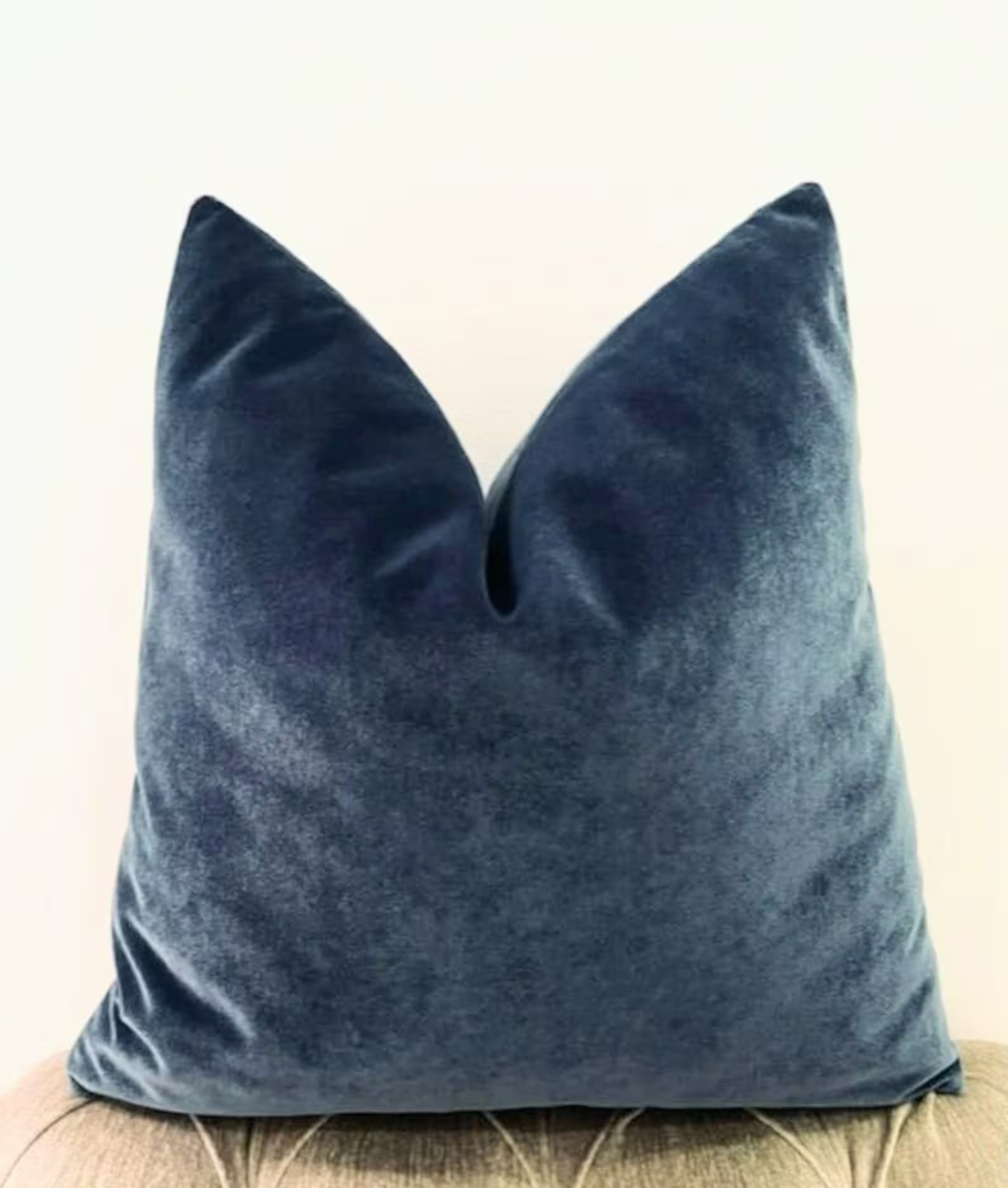 Luxury Smokey Blue Velvet Pillow Cover Velvet Pillow Throw - Etsy | Etsy (US)