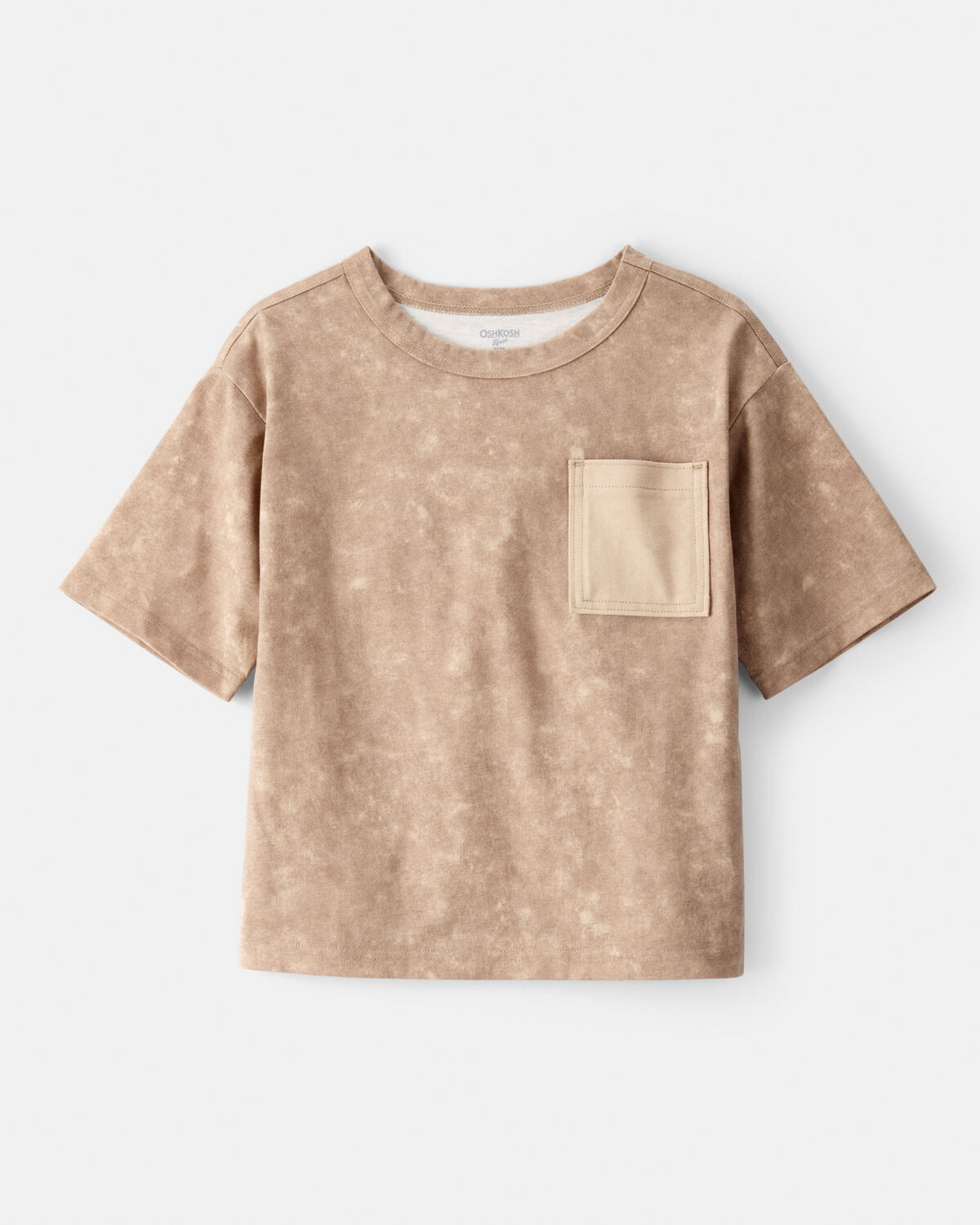 Boys Acid Wash Cotton Short-Sleeve Pocket Tee - Brown | Carter's Inc