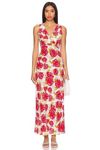 FAITHFULL THE BRAND Acacia Maxi Dress in Isadora Floral Red from Revolve.com | Revolve Clothing (Global)