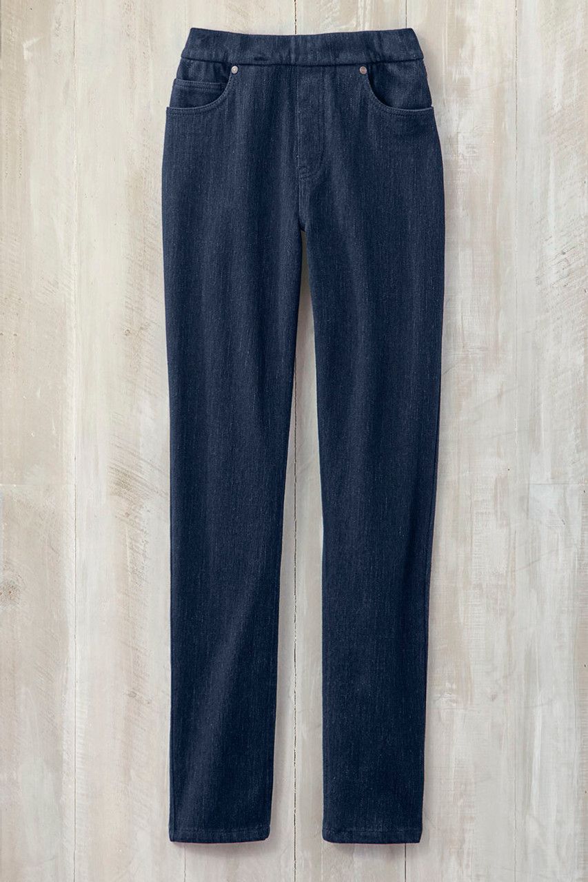 Knit Denim Mid Rise Leggings | Coldwater Creek