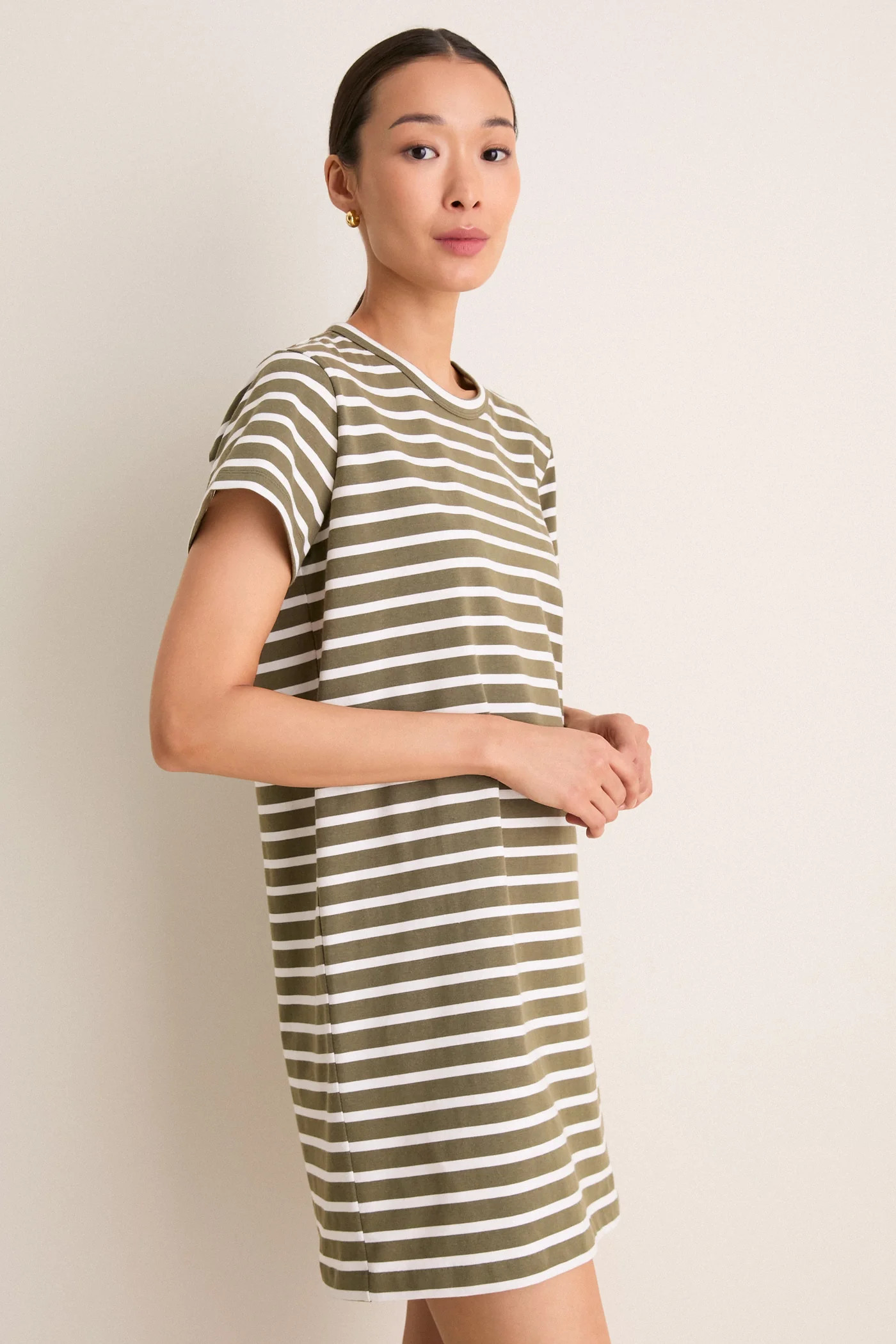 Green Stripe Parker Mini Dress | Tuckernuck (US)