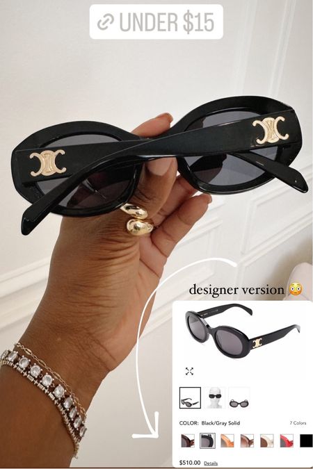 New favorite affordable black and gold oval sunnies! Sunglasses, designer inspired, fall accessories, fall sunglasses, amazon accessories, Celine sunglasses, Whitney wiley, amazon sunglasses, stocking stuffer  

#LTKsalealert #LTKfindsunder50 #LTKGiftGuide