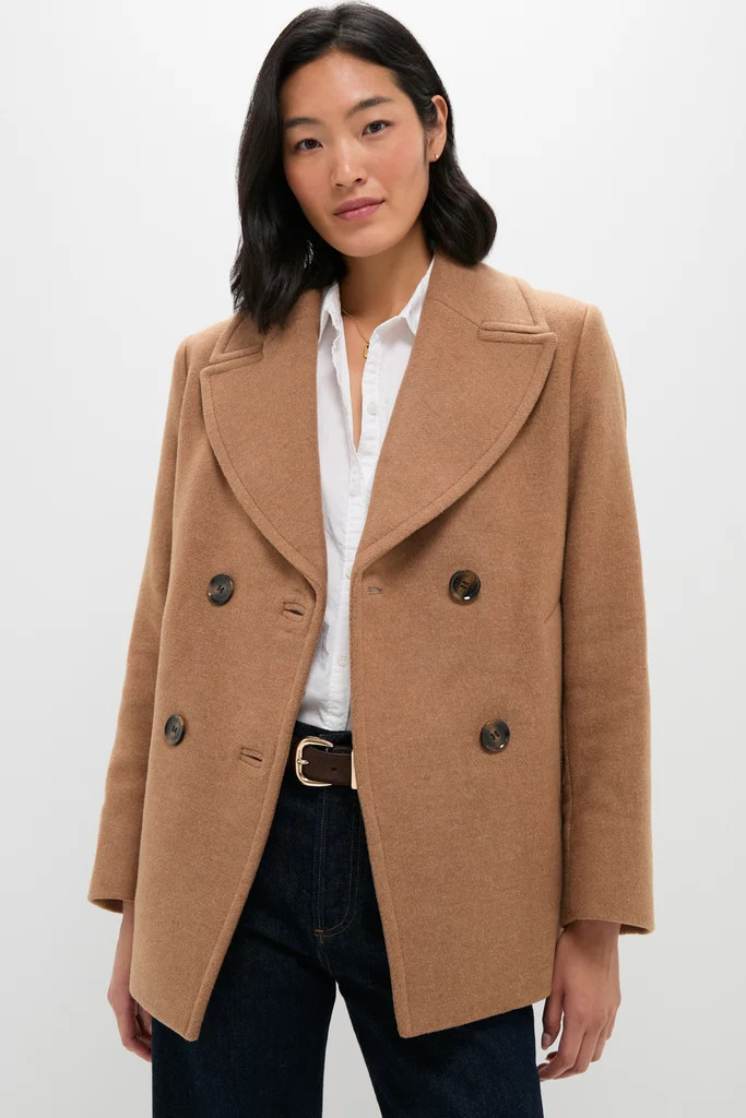 Camel Indie Military Wool Peacoat | Tuckernuck (US)
