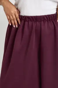 Burgundy Plus Balloon Trouser | Boohoo USA | boohoo (US & Canada)