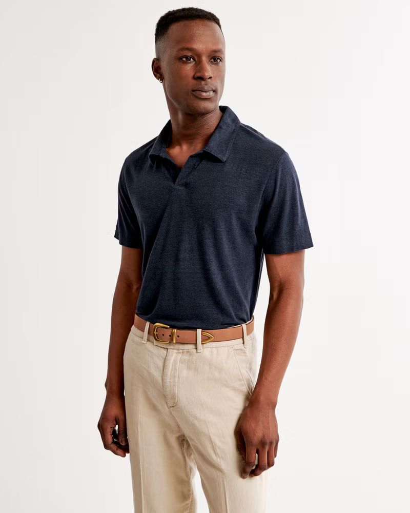 Summer Linen-Blend Polo | Abercrombie & Fitch (US)