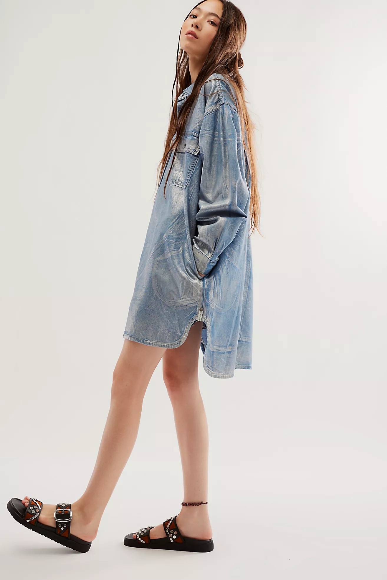 OneTeaspoon Nixie Denim Top | Free People (Global - UK&FR Excluded)