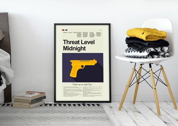 Threat Level Midnight Mid-Century Modern Inspired Print | Etsy (US)