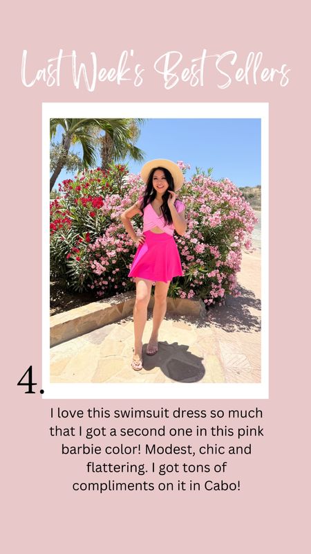 I love this swimsuit dress so much that I got a second one in this pink barbie color! Modest, chic and flattering. I got tons of compliments on it in Cabo!

#LTKStyleTip #LTKSwim #LTKTravel