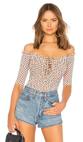 Selina Bodysuit in Pink Dot | Revolve Clothing (Global)