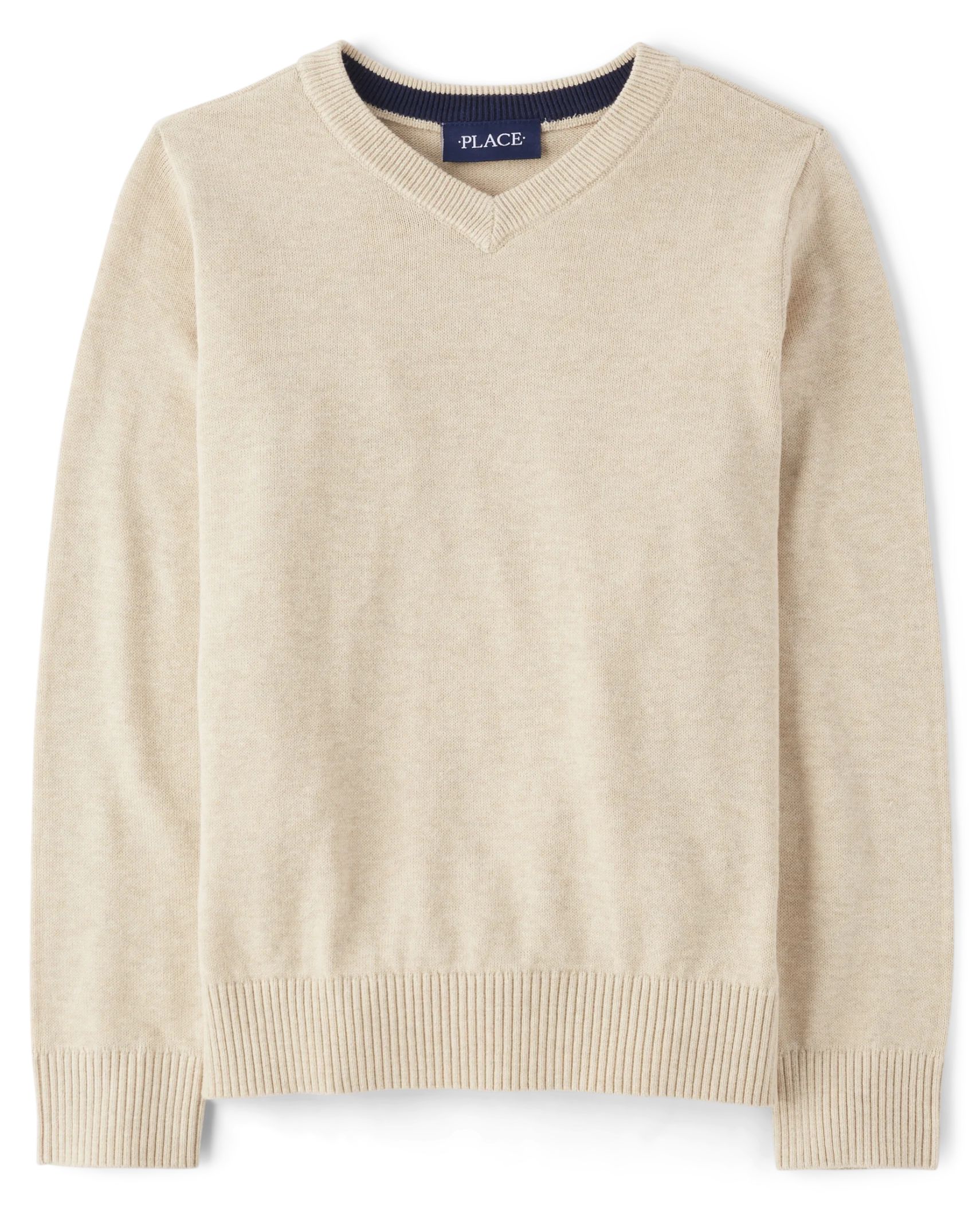Boys V Neck Sweater - h/t straw | The Children's Place