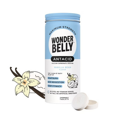 Wonderbelly Digestive Antacid Tablets - Vanilla Bean - 60ct | Target