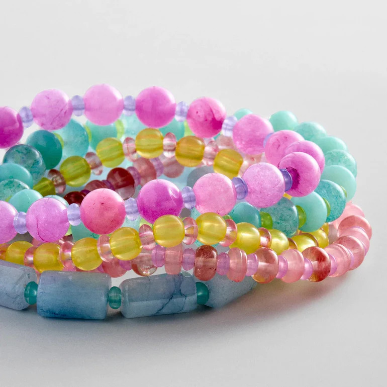 Darcy Semi-Precious Beaded Bracelet Set - Light Multi | BaubleBar
