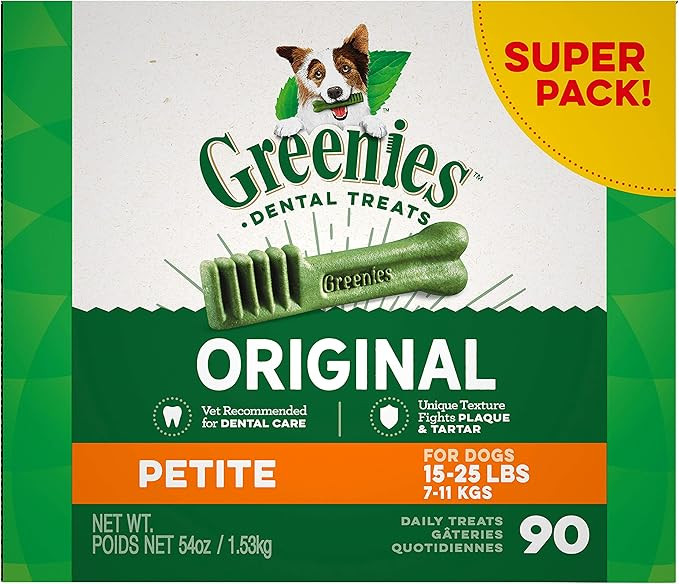 Greenies Original Petite Natural Dental Dog Treats (15 - 25 lb. dogs) | Amazon (US)