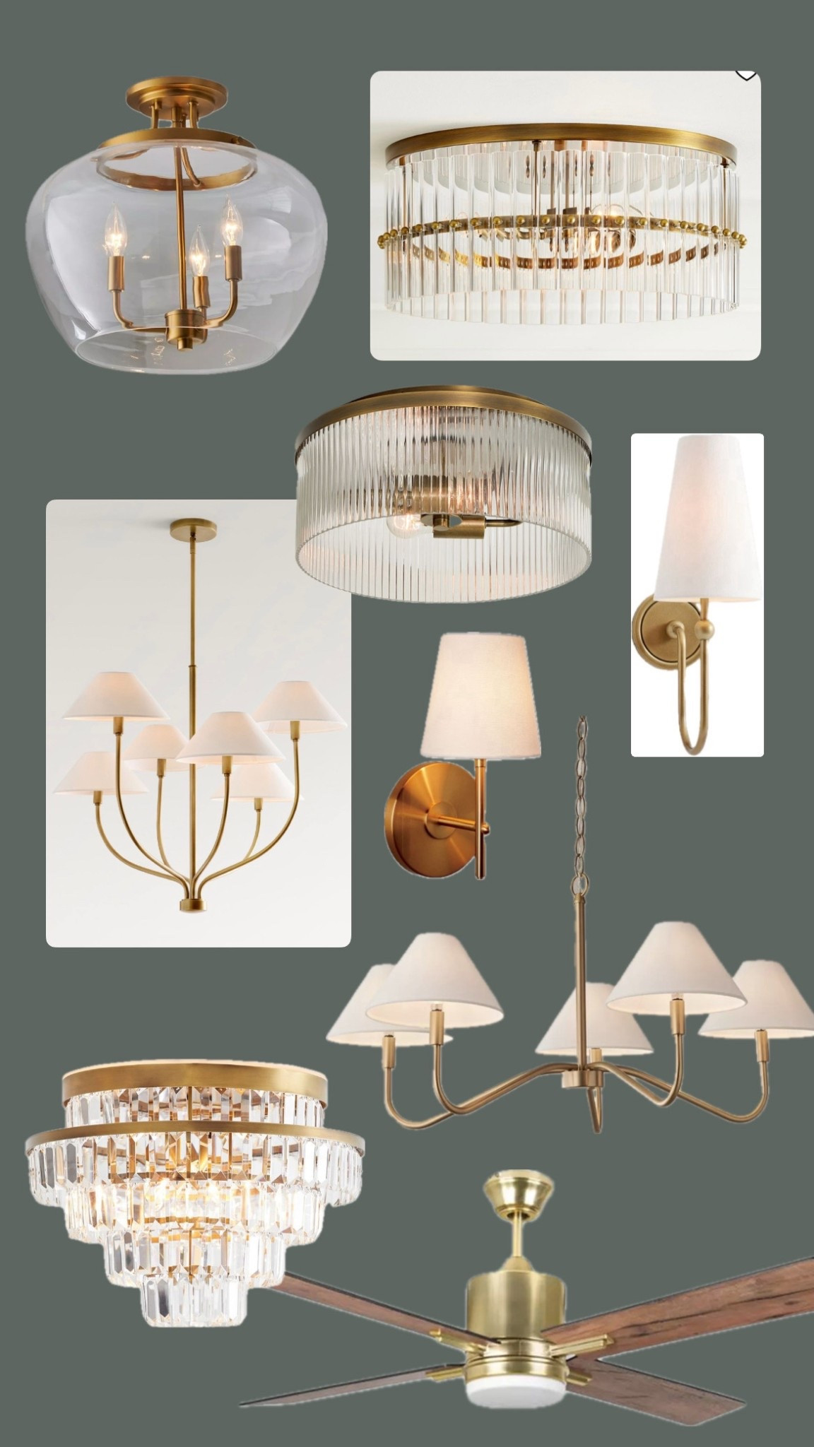 A lovely lighting plan featuring gold and glass. 

#LTKHome