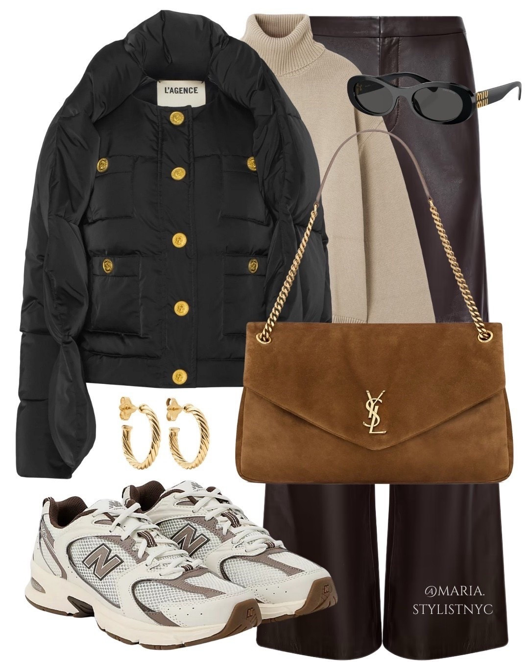 Black puffer jacket, brown leather pants & sneakers outfit 🖤🤎✨

#LTKootd #LTKSeasonal #LTKCyberWeek