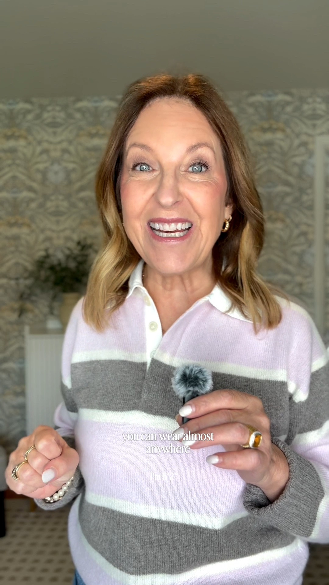Here's an easy transitional outfit that feels casual but put together. 

I'm loving this striped cashmere polo with barrel jeans. - the jeans that have a subtle barrel shape. Great for petites too.  

Need to dress it up? Wear a baby blazer and brown accessories.  

Top fits big; size down. I'm wearing xxs. Jeans fit tts.

#LTKPetite #LTKOver40 #LTKSeasonal