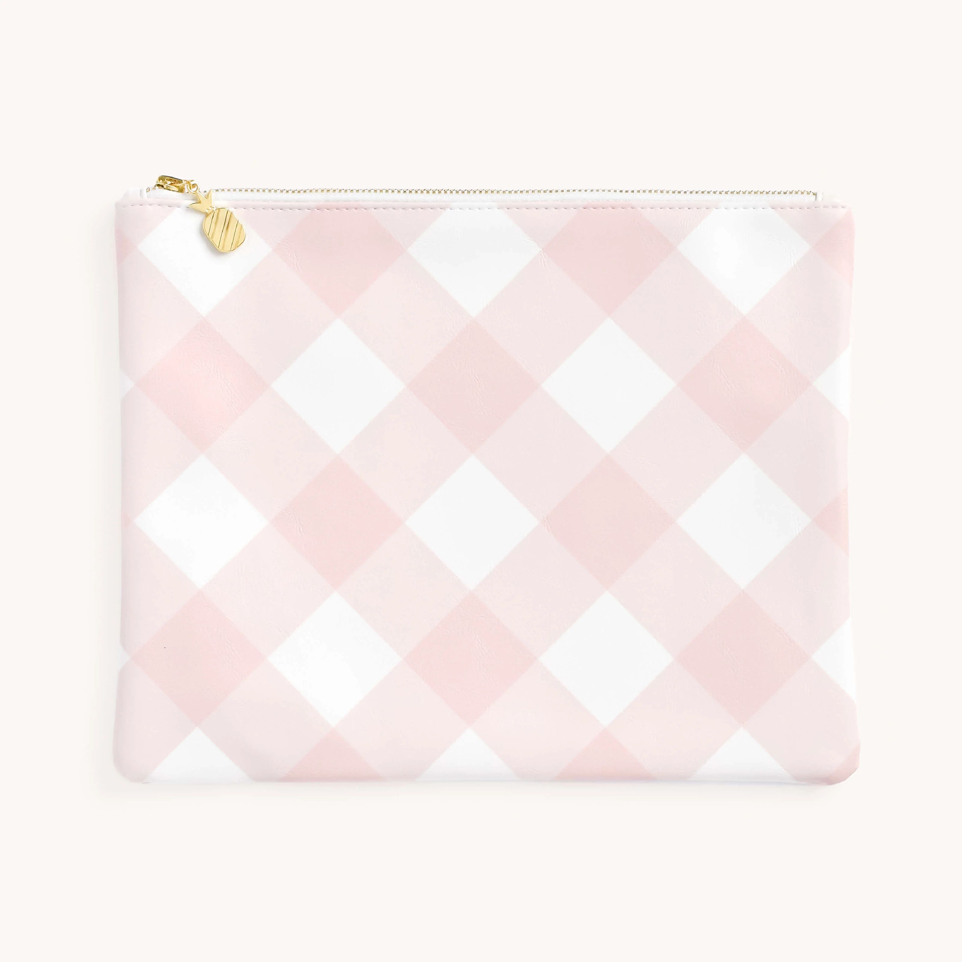 Planner Pouch, Blush Gingham | Simplified
