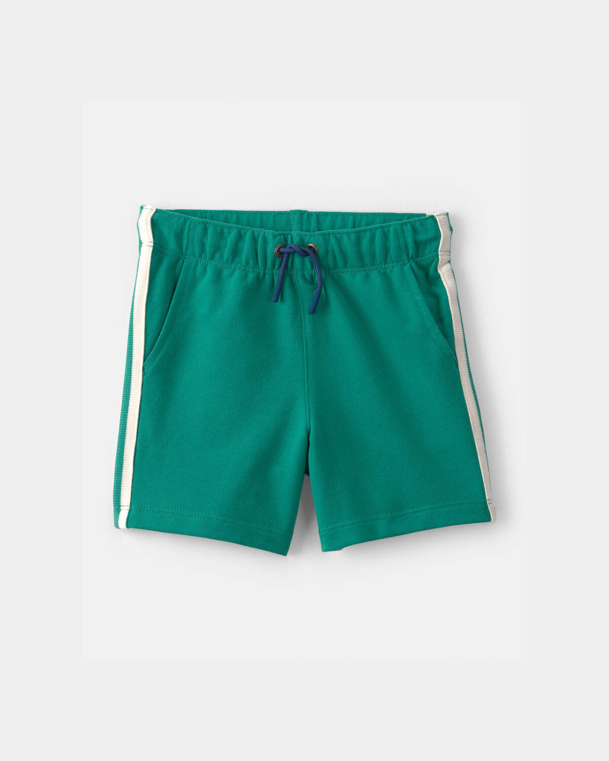 Green - Toddler Boy Striped French Terry Shorts - Green/Ivory, Selected | Carter's Inc