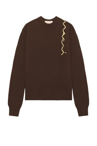Marni Roundneck Sweater in Brown | FWRD 