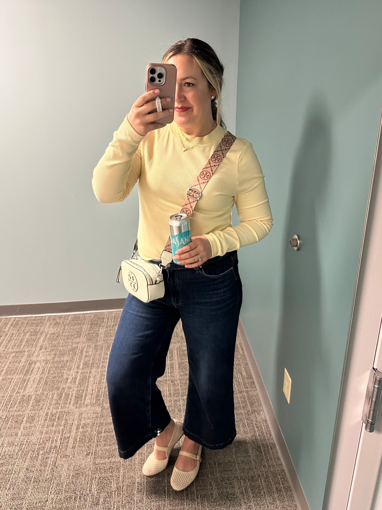 Why does canned water taste so good?! My top is on sale for $18 and it's so good!! 👏🏼💛 Business casual for the office

#LTKWorkwear #LTKSaleAlert #LTKFindsUnder50