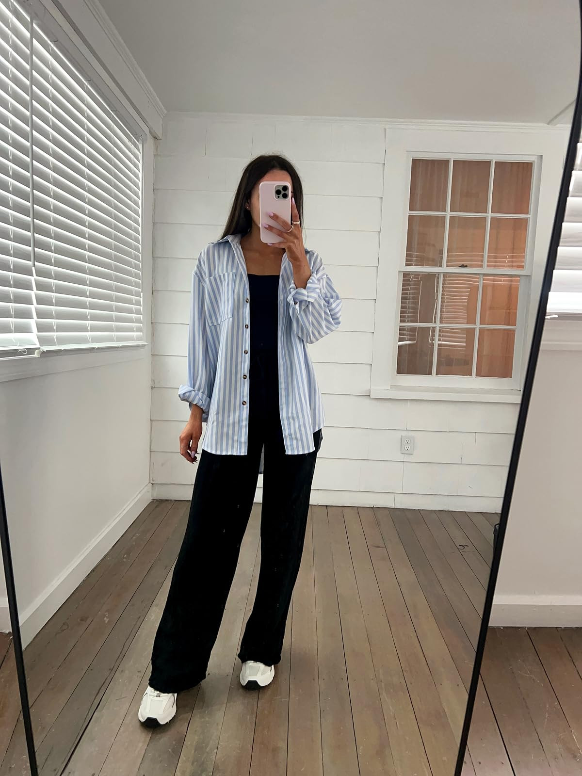 Travel outfit- top & button down in s, linen pants in xs.  

 #LTKPetite #LTKFindsUnder50 #LTKTravel