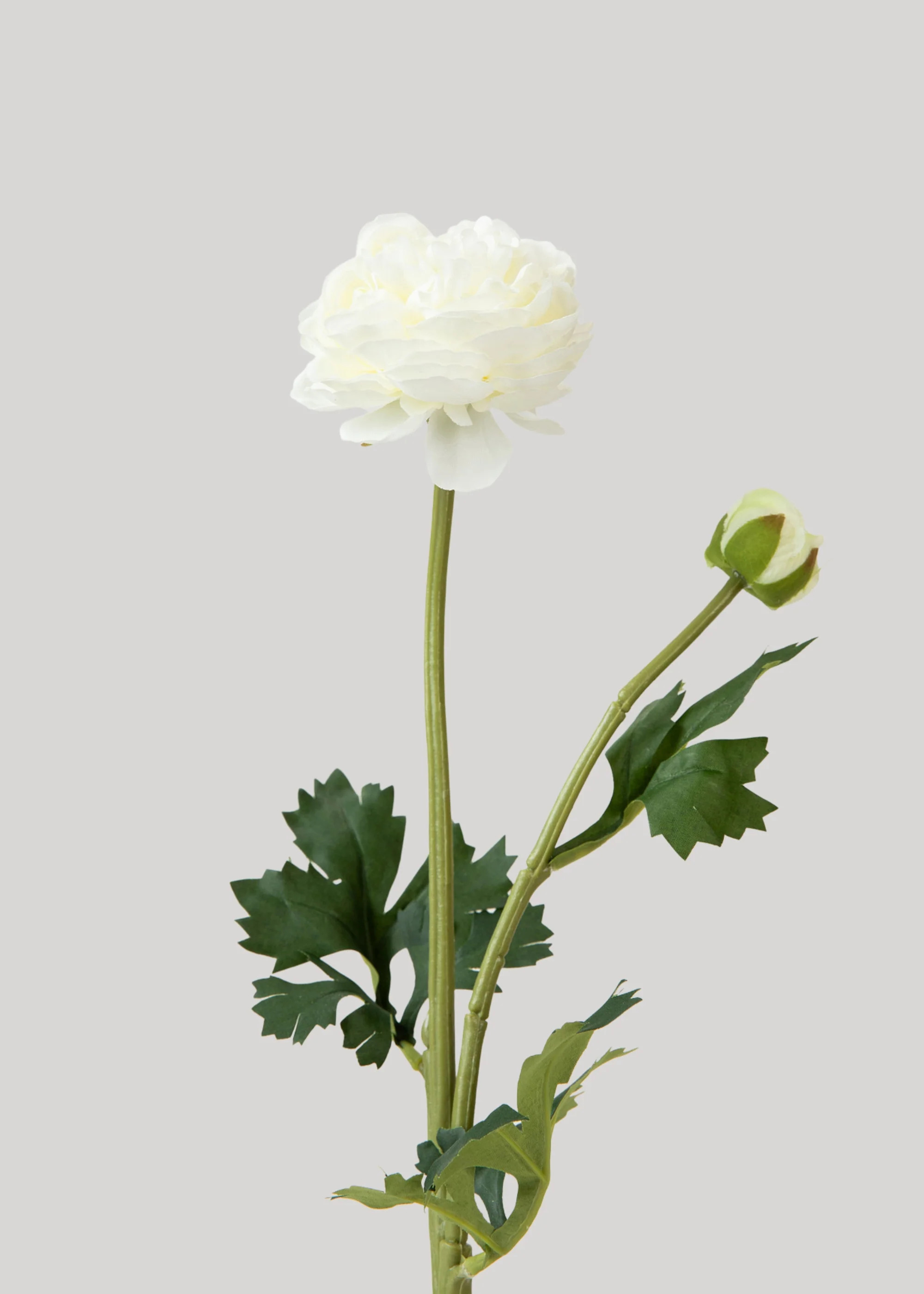 White Faux Ranunculus Flower - 18.75 | Afloral