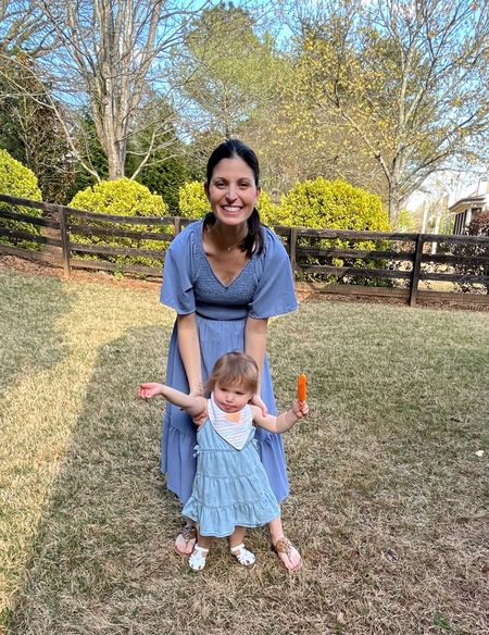 Pictures with a toddler be like 😳🤷🏻‍♀️.. The best one we got yesterday!! But wanted to show my dress because it’s so affordable and cute 💙💙💙 I’m in XS in the dusty blue!  

Amazon. Amazon Fashion. Spring dress. Easter dress. 

#LTKunder50 #LTKfamily #LTKstyletip