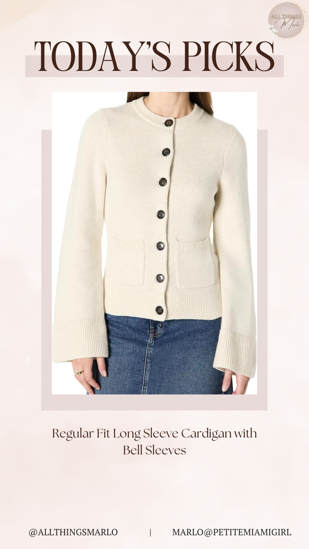 Regular Fit Long Sleeve Cardigan with Bell Sleeves 

 #LTKSeasonal #LTKFindsUnder50 #LTKStyleTip