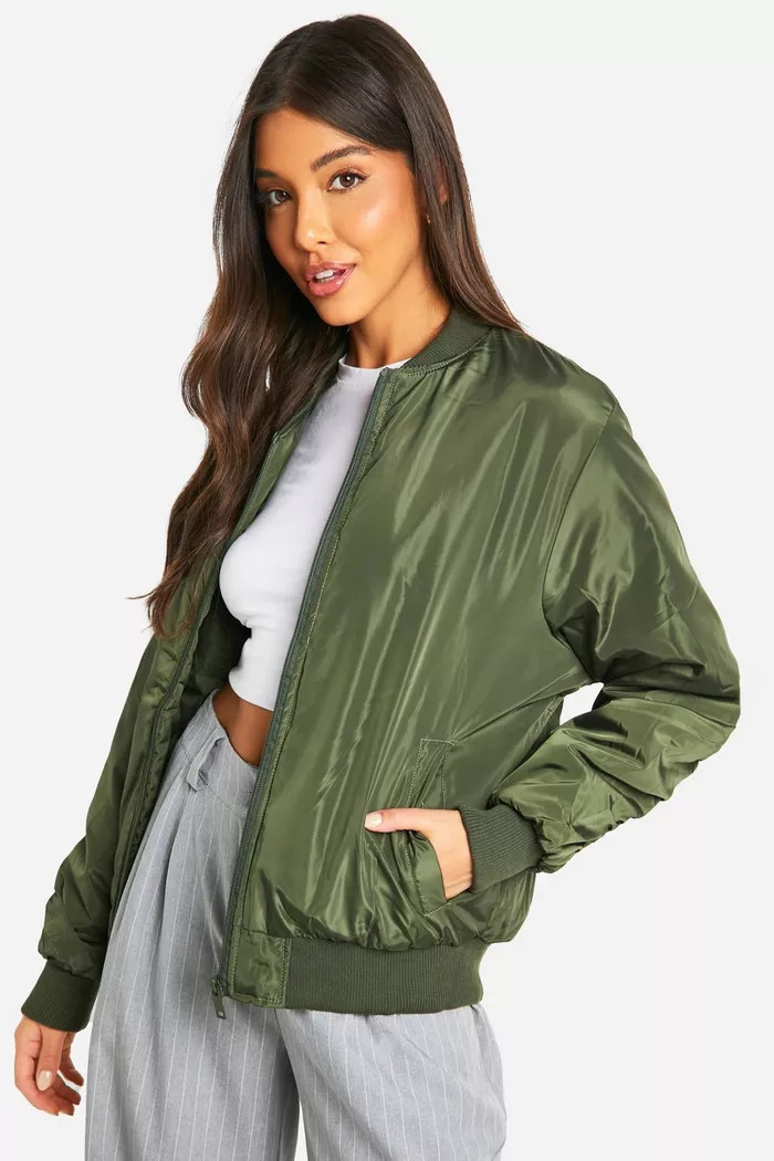 Oversized Bomber Jacket | Boohoo.com (UK & IE)