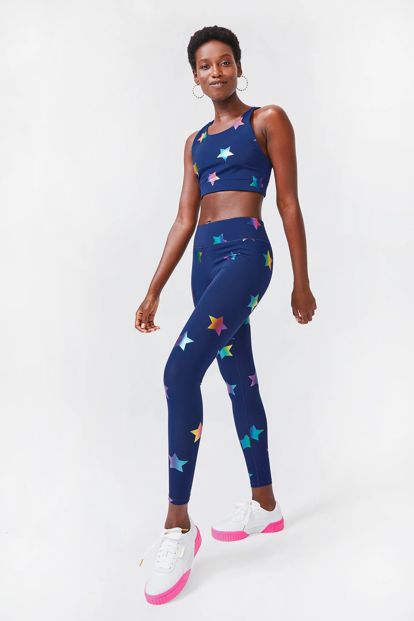 Navy Rainbow Star Foil UpLift Leggings | Terez
