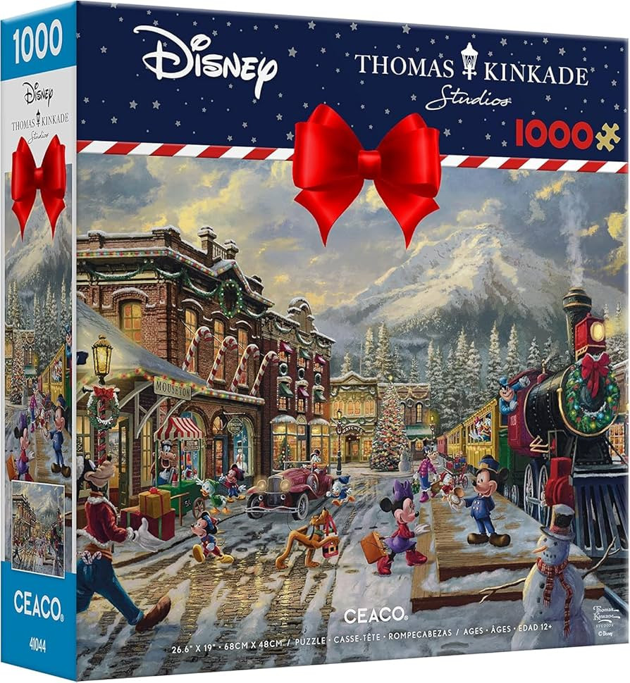Ceaco - Thomas Kinkade - Disney - Holiday - Candy Cane Express - 1000 Piece Jigsaw Puzzle | Amazon (US)