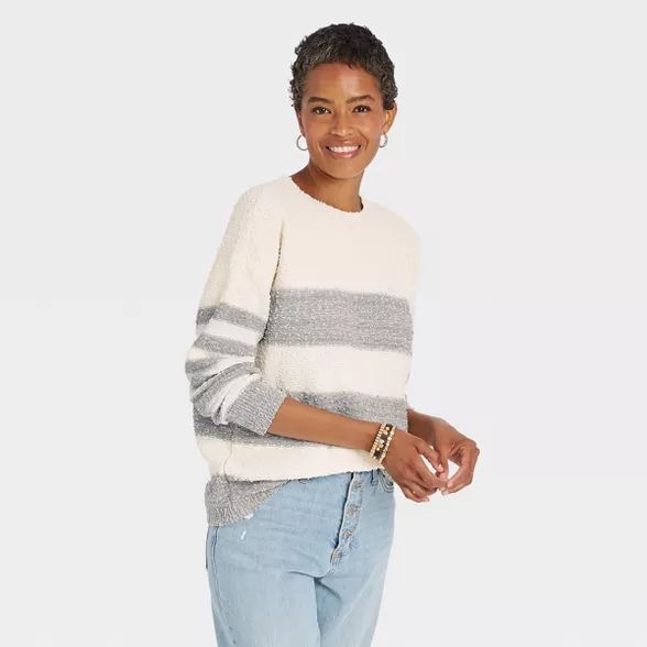 Women's Striped Long Sleeve Pullover Sweater - Knox Rose™ | Target