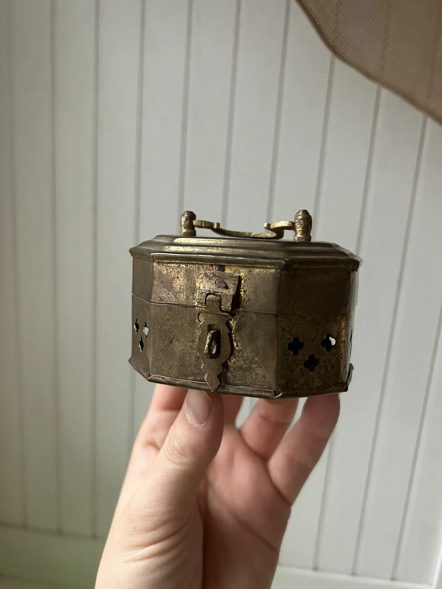 Vintage Collectible Antique Brass Octagonal Cricket/Trinket Box Hinged W/ Clasp | eBay US
