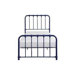 Jocelyn Blue Metal Frame Twin Platform Bed 1571BUT-1 - The Home Depot | The Home Depot