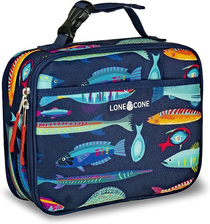 Lone Cone Kids' Insulated Lunch Box - Fun Patterns for Boys and Girls, Deep Sea, Standard | Amazon (US)