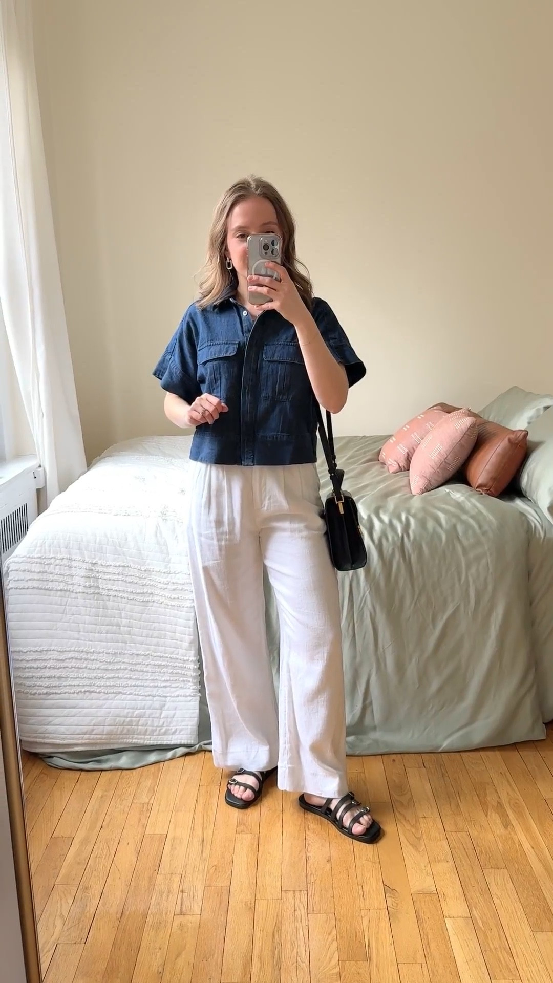 Denim and line tailored pants outfit for vacation. 25 short curve love linen pants. Lined and NOT SEE THROUGH! extra 15% off $125 code AFKATHLEEN 

#LTKSaleAlert