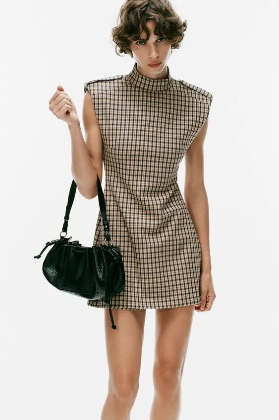 PLAID SHORT JUMPSUIT WITH LOOPS | Zara US