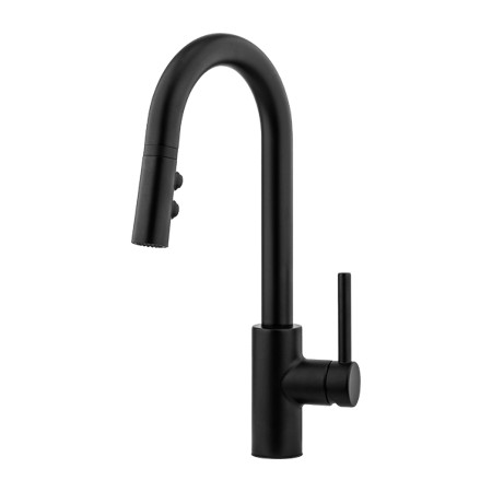 Pfister Stellen1-Handle Pull-Down Bar/Prep Kitchen Faucet in Matte Black | Walmart (US)