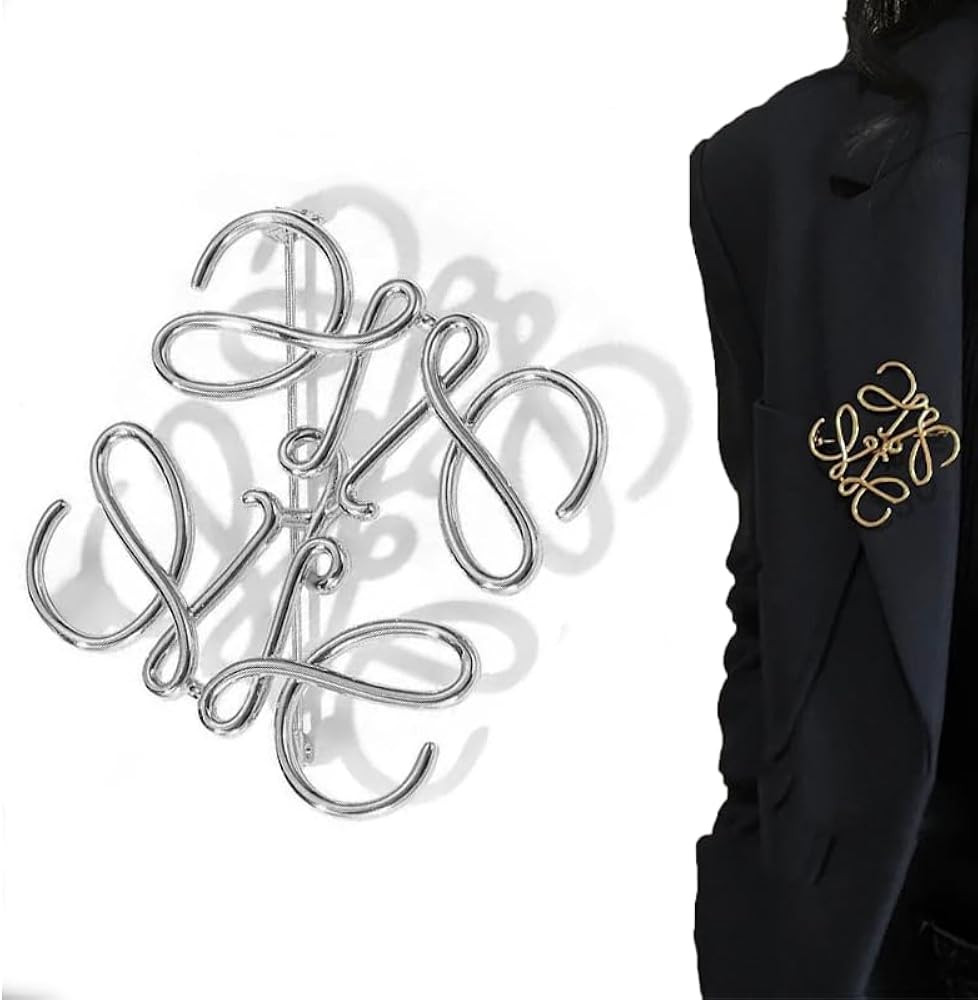 Women Metal Hollow Brooch Gold Plated Simple Sweater Shawl Pins Scarf Hat Lapel | Amazon (US)