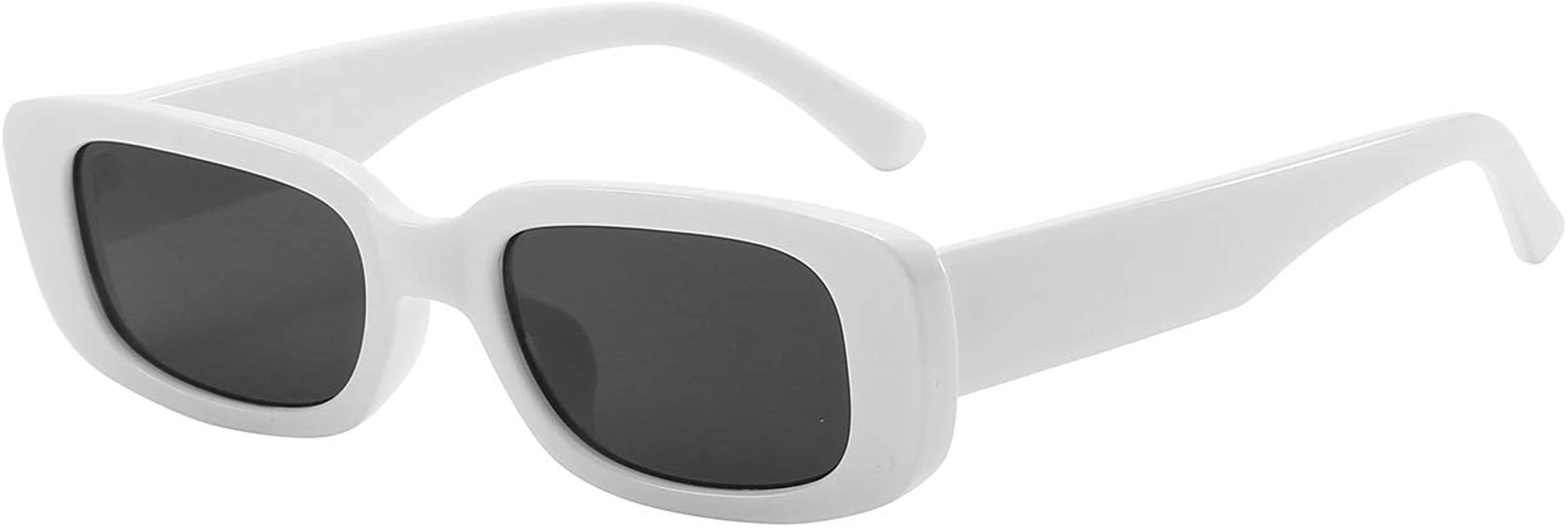 Amazon.com: Dollger Rectangle Sunglasses for Women Retro Fashion Sunglasses UV 400 Protection Squ... | Amazon (US)