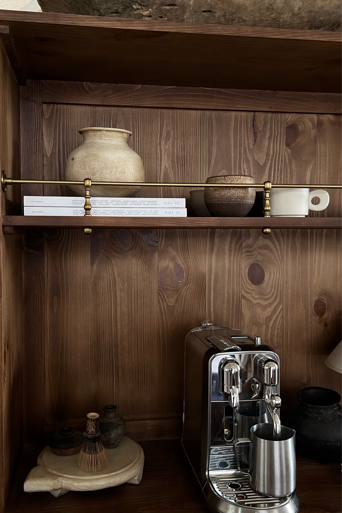 bar cabinet + gold rails 

#LTKhome